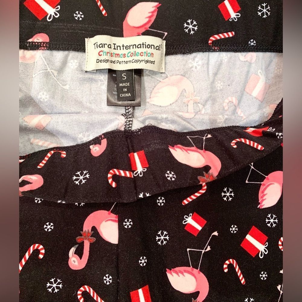 Flamingo Festive Print Leggings - Picture 2 of 2